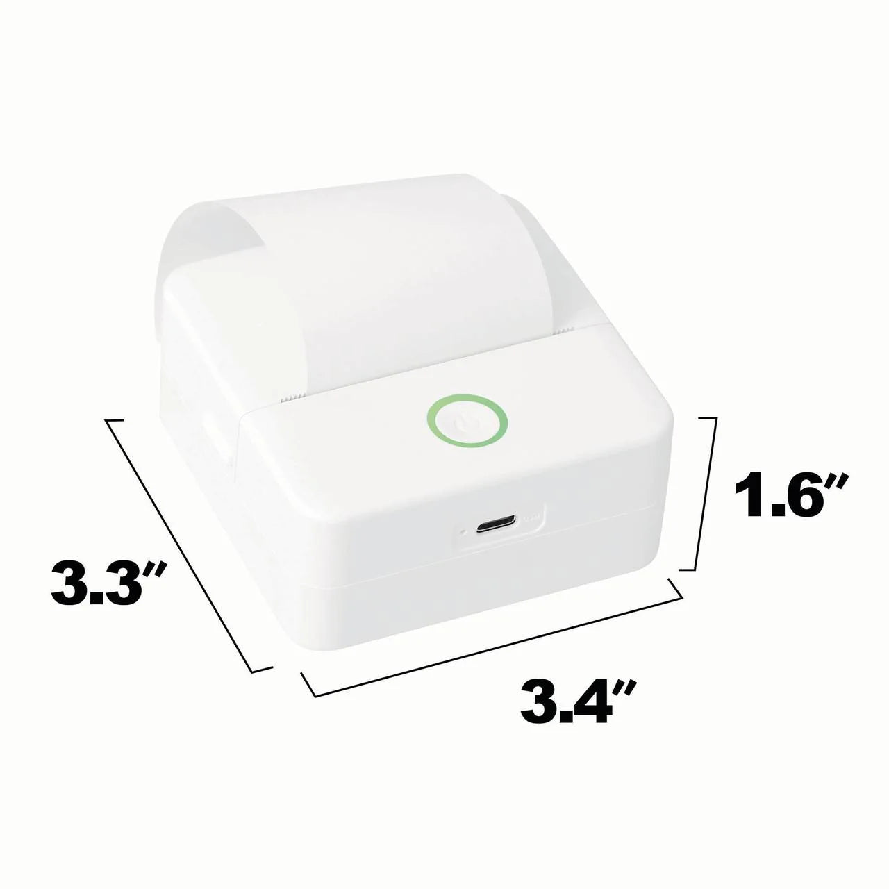 CTP500 Wireless Mini Portable Inkless Thermal Printer & Label Maker + Paper, Android & Ios (White)